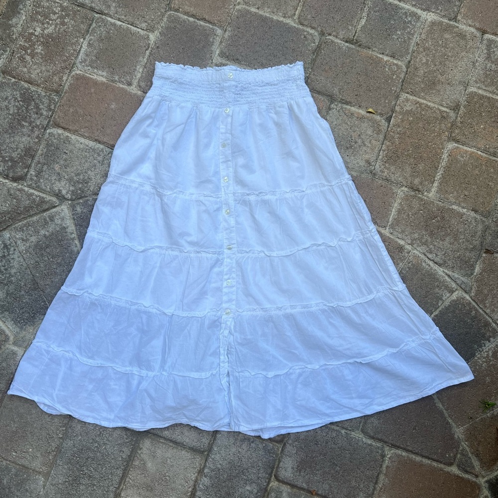 White tiered Maxi skirt